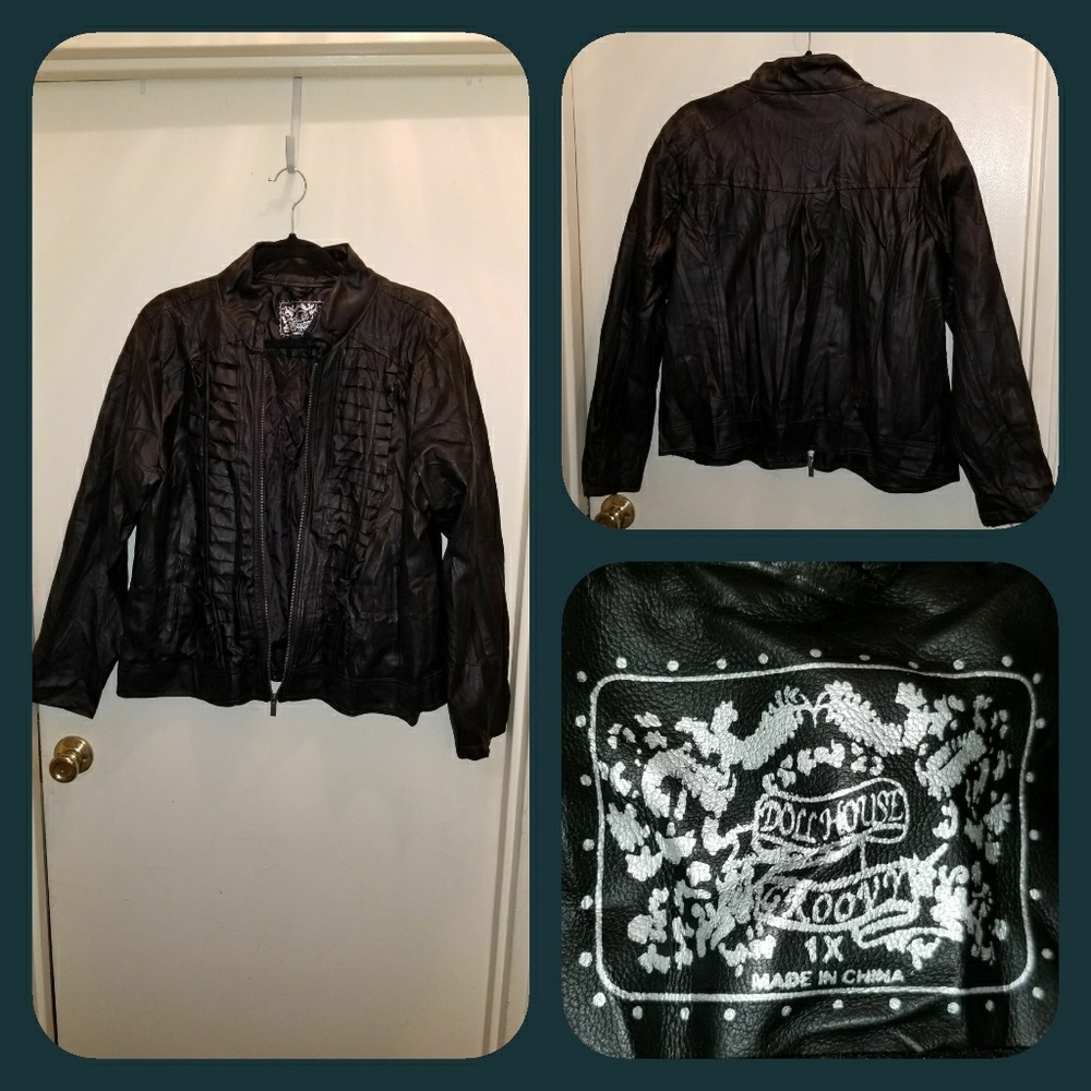 Dollhouse Groovy Black Faux Leather Jacket